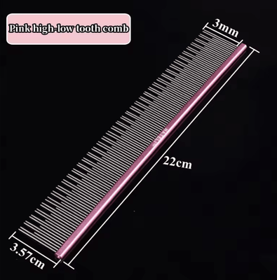 Inspire Curations FurCare Professional Stainless Steel Grooming Comb b Pink 1pc