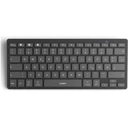 Inateck KB01003 (DE, Kabellos), Tastatur, Schwarz, Grau
