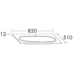 Burgbad Glas-Waschtisch Glas Matt variabel Dunkelgrau Matt, GWBB082A0109 GWBB082A0109