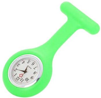 Uplifted Goods Silicone Nurse Pocket Watch Simple Fashionable & Portable green