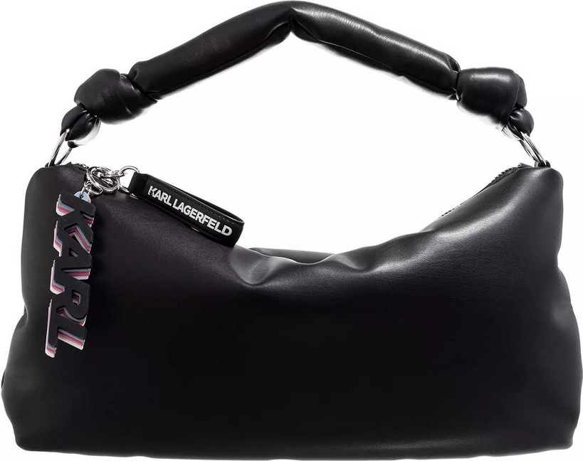 Schwarze Lederhandtasche 225W3056