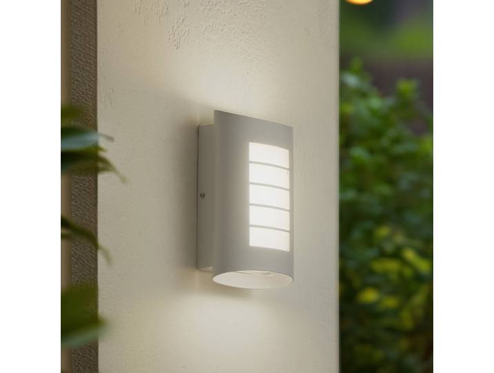 Ismael LED-Außenwandleuchte, weiß, Alu, Höhe 26,8cm - Lindby - Balkon - Modern - Aluminium - Eckig