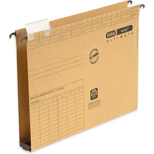Elba Hängesammler Vertic Ultimate, 100552069, A4, 30mm, Kunststoffboden, braun, aus Karton, 25 Stück