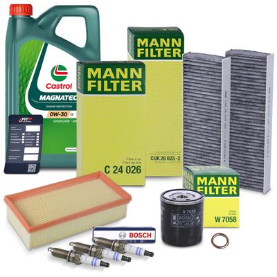 Mann-filter Inspektionspaket SET C + 5L Motoröl [Hersteller-Nr. 40674732] für Opel, Peugeot