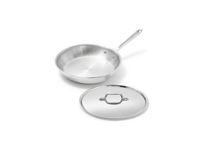 All-Clad D3 3-lagige Edelstahl-Bratpfanne mit Deckel, 25,4 cm, Induktion, ofenfest, 600 F Töpfe und Pfannen, Kochgeschirr