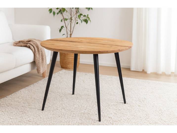 SAM® Esstisch Zoey, Akazienholz, Schweizer Kante, Metallgestell Spider oder Vierfuß