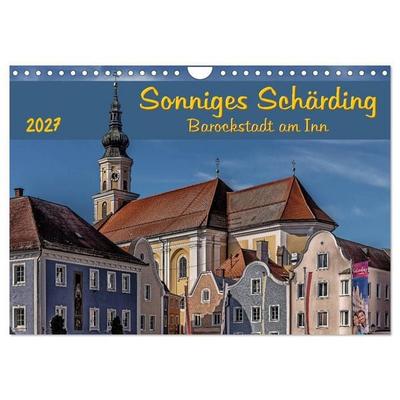 Sonniges Schärding, Barockstadt am Inn (Wandkalender 2027 DIN A4 quer), CALVENDO Monatskalender