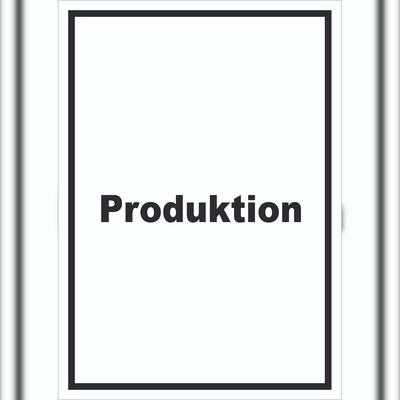 HB-Druck Produktion Schild mit Text Herstellung Fertigung hochkant A1 (594x841mm)