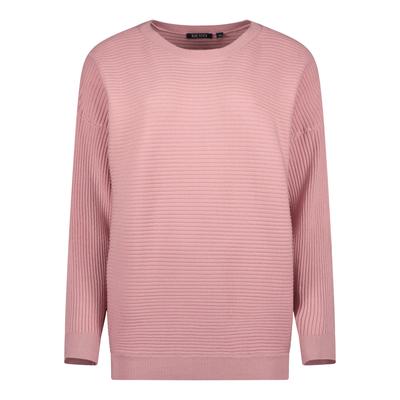 Strickpullover BLUE SEVEN "Oversized Pullover", Damen, Gr. 40, rosa (4090, rosa), 50% Viskose, 28% Polyester, 22% Polyamid, normal, Rundhals, Pullover Strickpullover