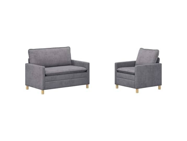 Todiikf Sofagarnitur 2-teilig Hellgrau Moderne Polstermöbel 3 Sitzer Moderne Couchgarnitur aus Polyester für Wohnzimmer und Büro-Lounge, inklusive Sessel und Zweisitzer Sofa.
