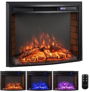Lirago Curved Recessed Electric Fireplace Insert with Remote Control and Overheat Protection-26 Inch