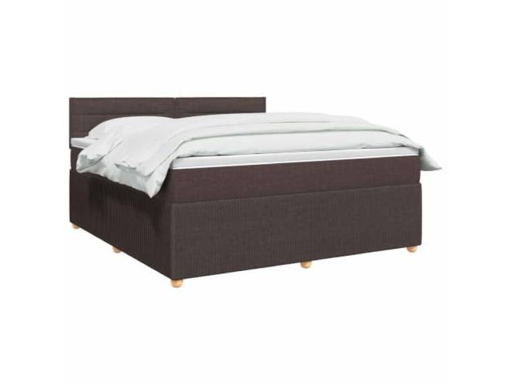 vidaXL Boxspringbett mit Matratze Dunkelbraun 140 x 190 cm Stoff Anpassbare Erfahrung für deine Bedürfnisse, Verbesserte Anpassung und Bewegungsisolierung, Einfach zu reinigen, sorgt für