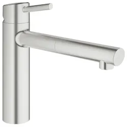 GROHE Concetto 31129DC1 Einhand-Spültischbatterie, herausziehbar, mittelhoher Auslauf, DN 15, Supersteel