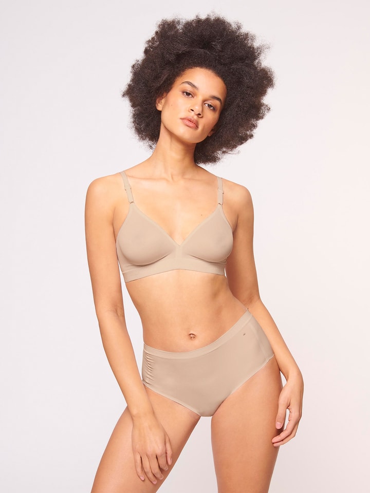 Triumph Bügelloser BH "Micro Fun" in Beige - 85C