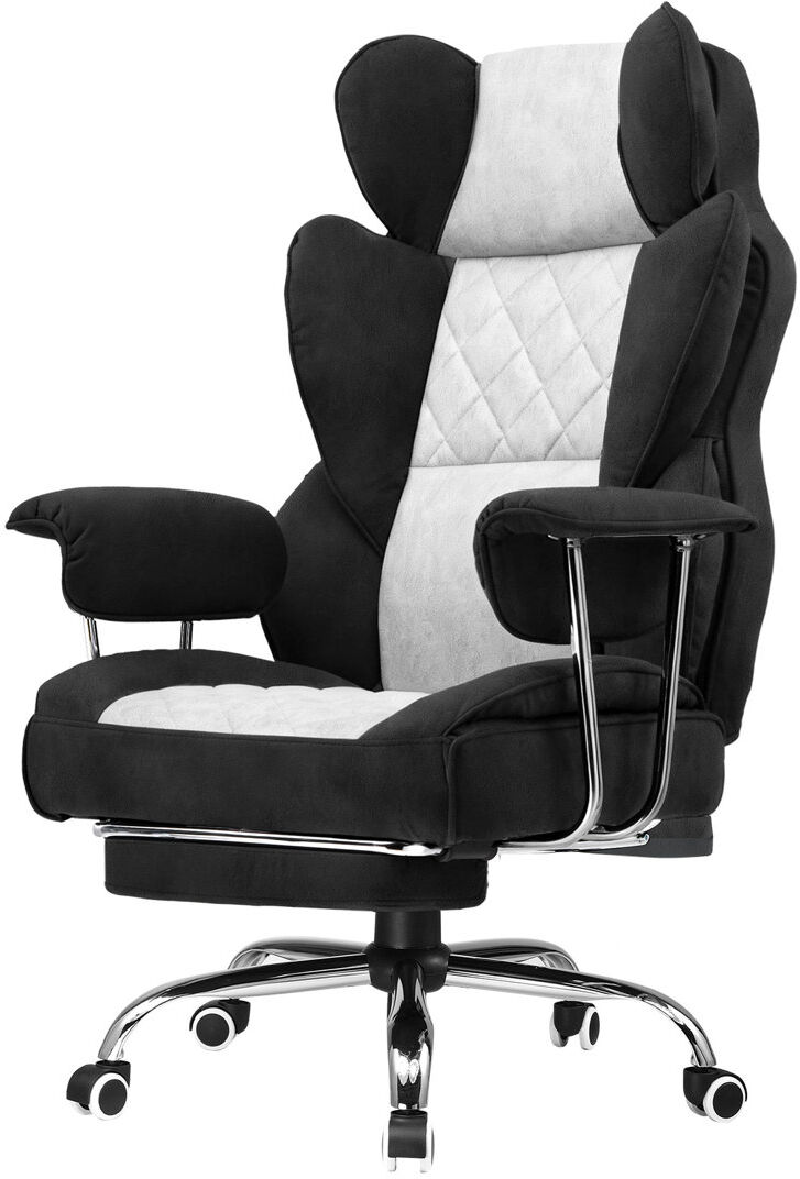 Inbox Zero Adjustable Padded Armrests and Reclining PC & Racing Game Chair Black/Grey 126cm H X 59cm W X 50cm D