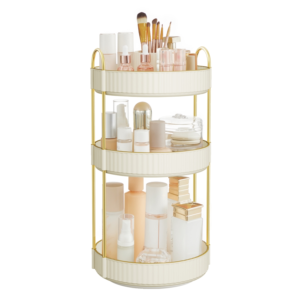 SONGMICS Make-up Organizer drehbar Geschenkidee wolkenweiß JKA011W01