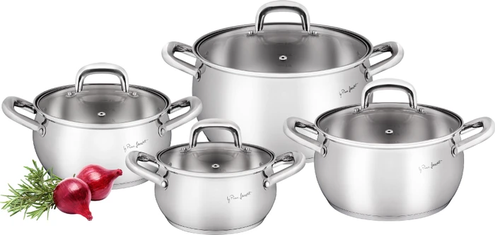 LAMART Topfset 8-tlg. Edelstahl SHAPE LT1111