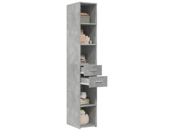KTHLBRH Anrichte grau Zement 30 x 42,5 x 185 cm Holz mehrschichtig Großer Stauraum, einfache Wartung, zeitloses Design, Wandbefestigung im Lieferumfang enthalten