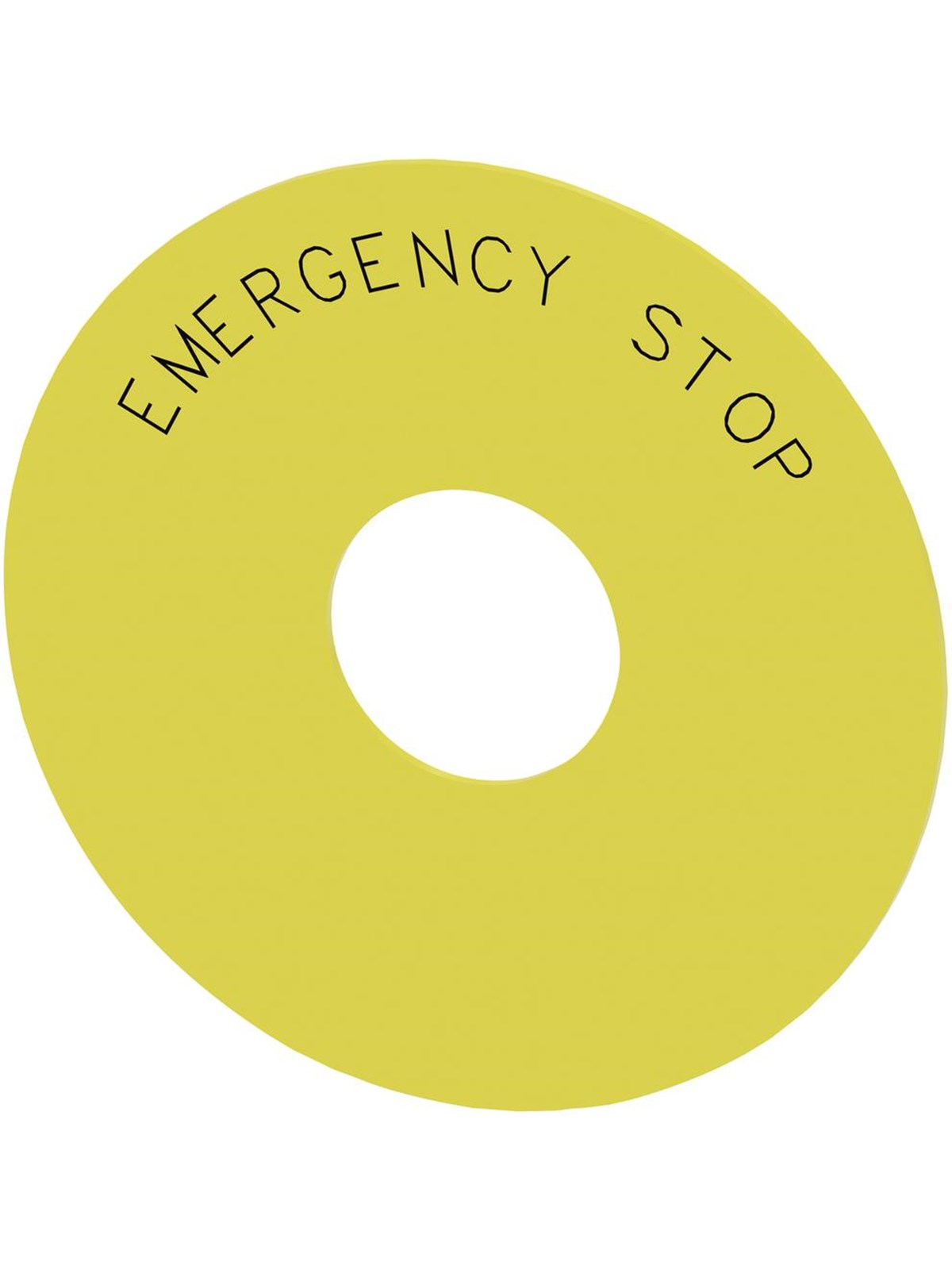 Siemens Round backing plate for em. stop mush. pushbutton yellow self-adhesive