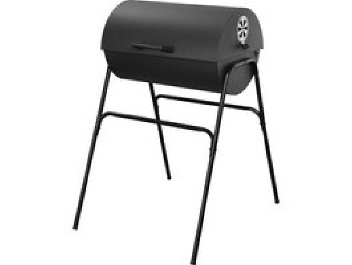 GRILLMEISTER Barbecue baril à charbon de bois KANSAS, 51 x 34 cm