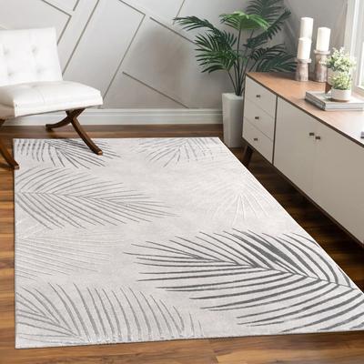 Paco Home Elegant Area Rug with Textured Palm Leaf Design