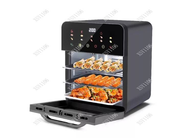 Four à air chaud 3 en 1 de grande capacité, cuiseur vapeur, micro-ondes, nouvelle friteuse électrique, appareil tout-en-un, four et friteuse à air chaud