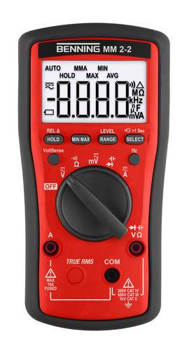 Benning MM 2-2 Hand-Multimeter digital CAT III 600 V, CAT IV 300V Anzeige (Counts): 6000