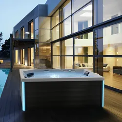 TroniTechnik® Outdoor Whirlpool Spa GALERA 190cm x 130cm mit Heizung, Hydromassage, Farblicht