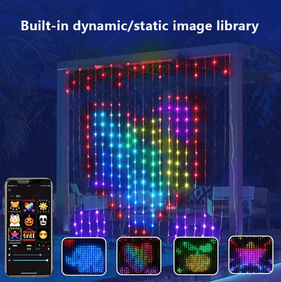 Inspire Curations 400 LED Smart Music Sync Curtain Lights rgb Led String usb Plug 1mx1m 400leds