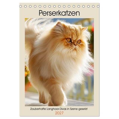 Perserkatzen. Zauberhafte Langhaar-Divas in Szene gesetzt (Tischkalender 2027 DIN A5 hoch), CALVENDO Monatskalender