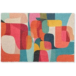 FUSSMATTE Formen - Bunt - Abstrakt - Flugzeuge Sauberlaufmatte 120x80 cm