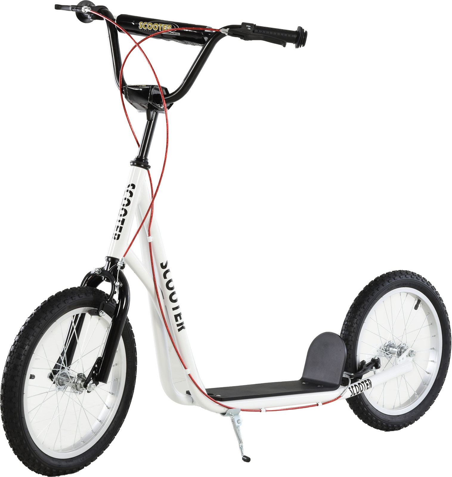 HOMCOM Kinderloopfiets met luchtbanden en verstelbaar frame, wit