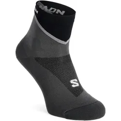 Salomon, Unisex, Sportsocken, Skarpety biegowe Pulse Ankle - black/monument/magnet rozmiar: m (39 - 41), Grau, Schwarz