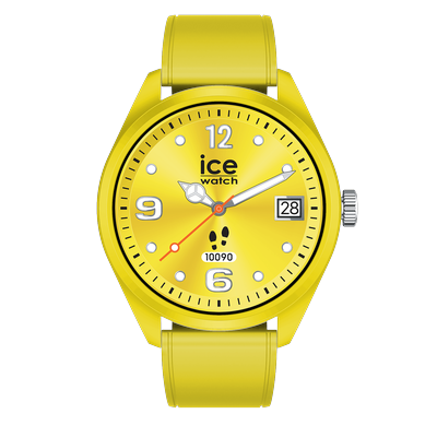 Smartwatch ICE-WATCH, gelb, gelb, Smartwatches, Smartwatch, Armbanduhr, Damenuhr, Herrenuhr, Silikonarmband, Strava, iOS Health