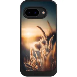 Nivocase Hülle für Google Pixel 9a Handyhülle NIVOcore Case Schwarz Natur Sonne Pampasgras (Google Pixel 9a), Smartphone Hülle, Schwarz