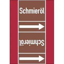 Rohrleitungskennzeichen Schmieröl - 33000x105 mm Folie selbstklebend