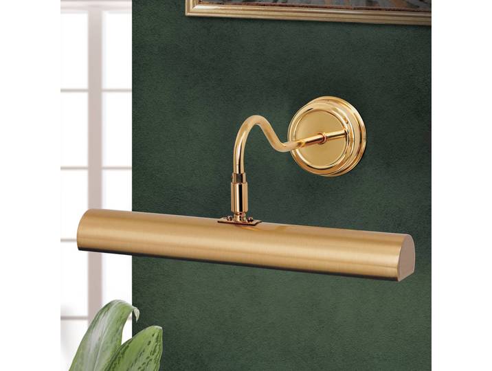 ORION Messingmattfarbene Bilderleuchte Lariga 35 cm Lariga, dimmbar, messing / gold, für Wohn- / Esszimmer, Metall, Wandleuchte, Wandlampe Innen