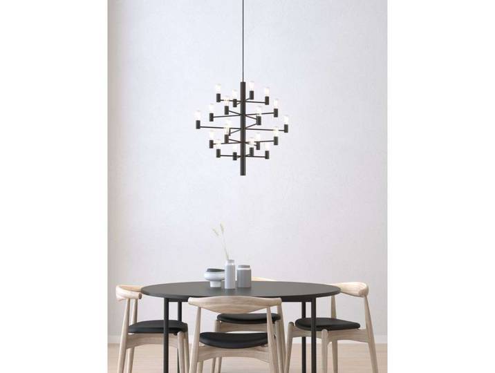 Manola 20 Lustre Noir Dimmable LED - Herstal - Salle à manger - Métal