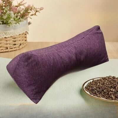 Uplifted Finds Natural Buckwheat Hull Cervical Pillow Triangular Neck Support For Traction Stretching And Fatigue Relief purple