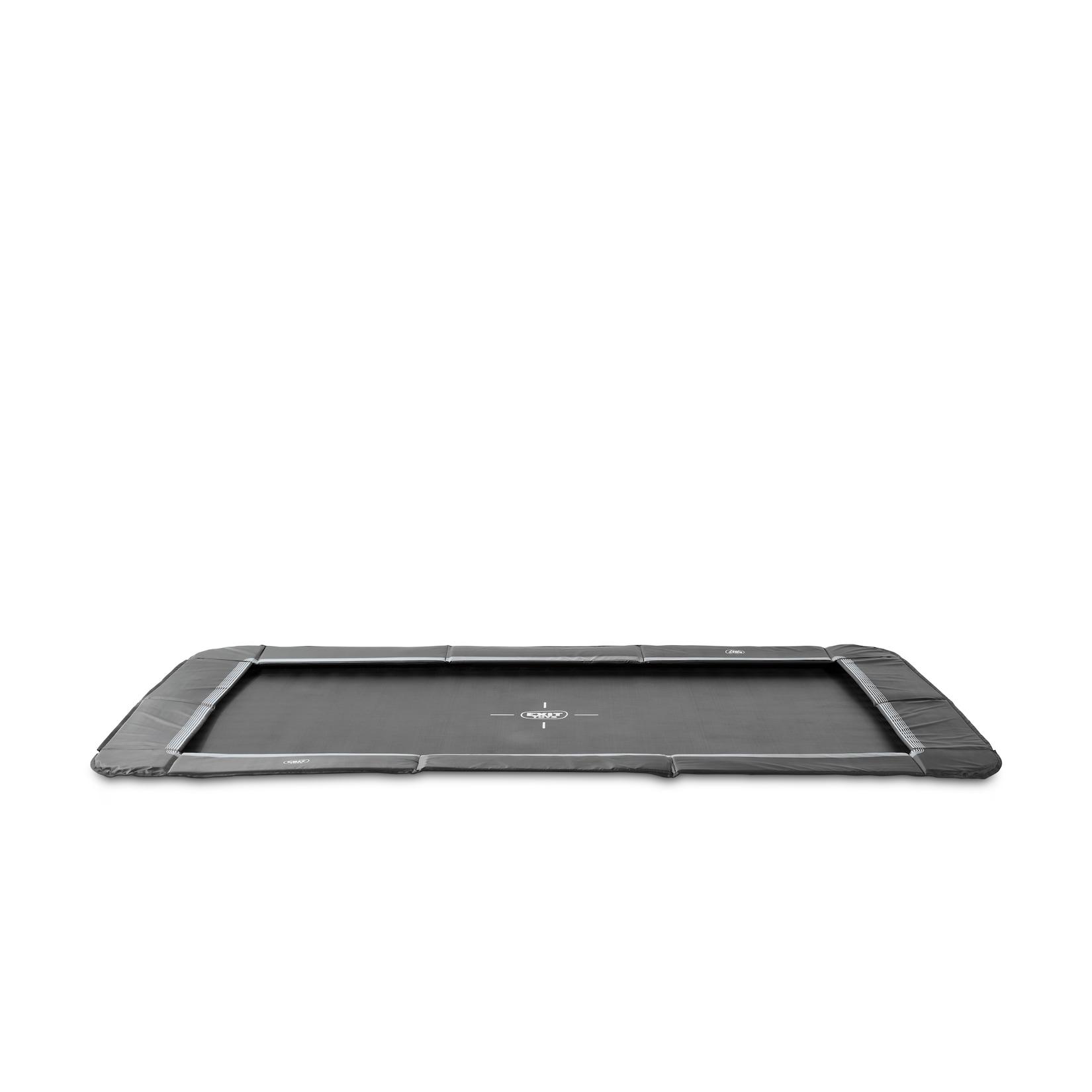 EXIT InTerra ebenerdige sports Trampolin 244x366cm - schwarz