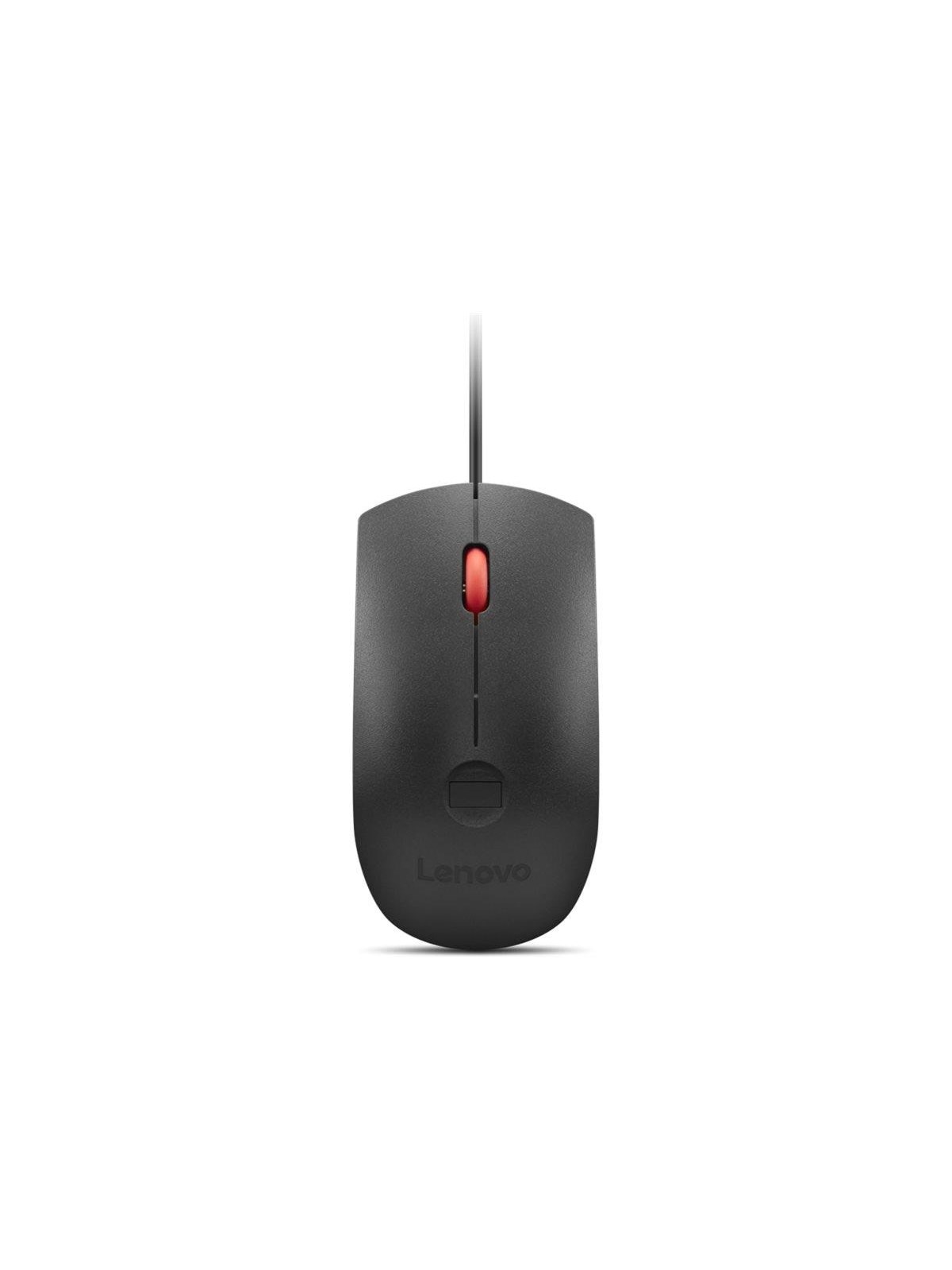 Lenovo - mouse - USB - black red - Maus (Rot)