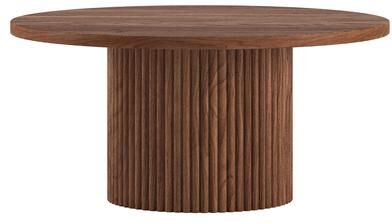 Heath & Cliff "Rollan 32"" Wide Round Fluted Coffee Table - 32"" Wide"