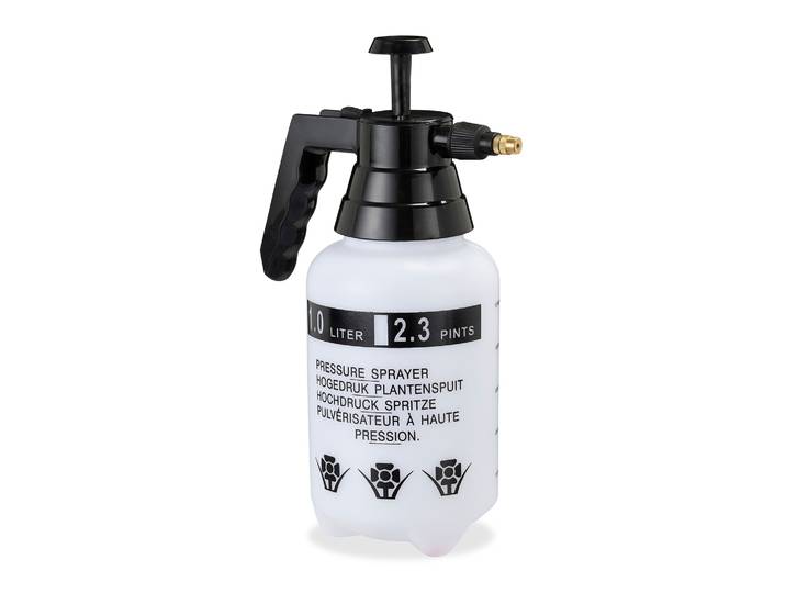 Pumpsprühflasche 1 Liter Weiss-Schwarz