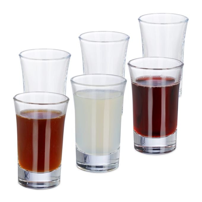 Relaxdays Set van 48 Transparante Shotglazen, 4 cl