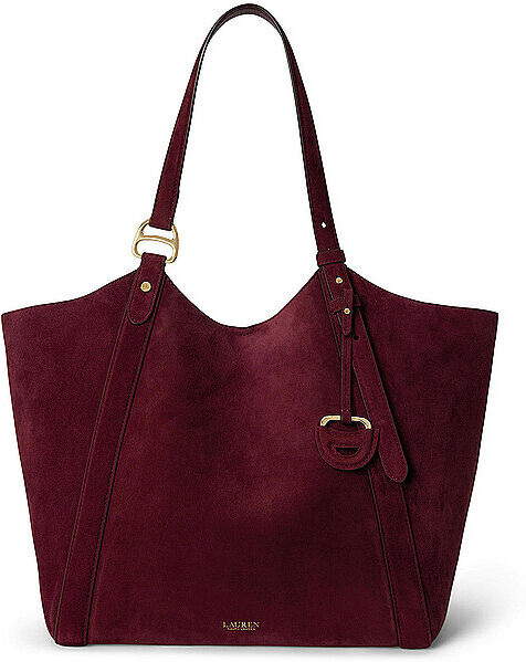 LAUREN RALPH LAUREN Ledertasche - Shopper TASHA Large dunkelrot EG