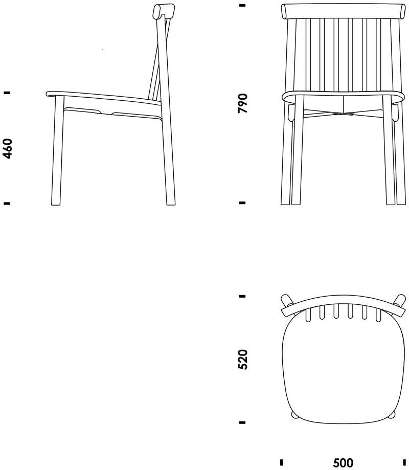 Normann Copenhagen Stuhl (Esche braun gebeizt und lackiert) Esche braun gebeizt und lackiert