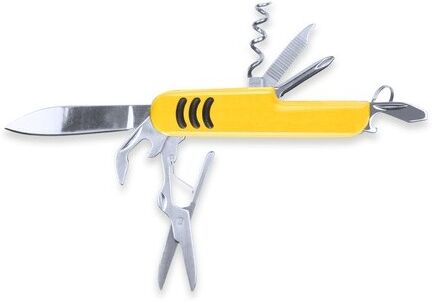 Canif personnalisé Shakon acier inoxydable jaune