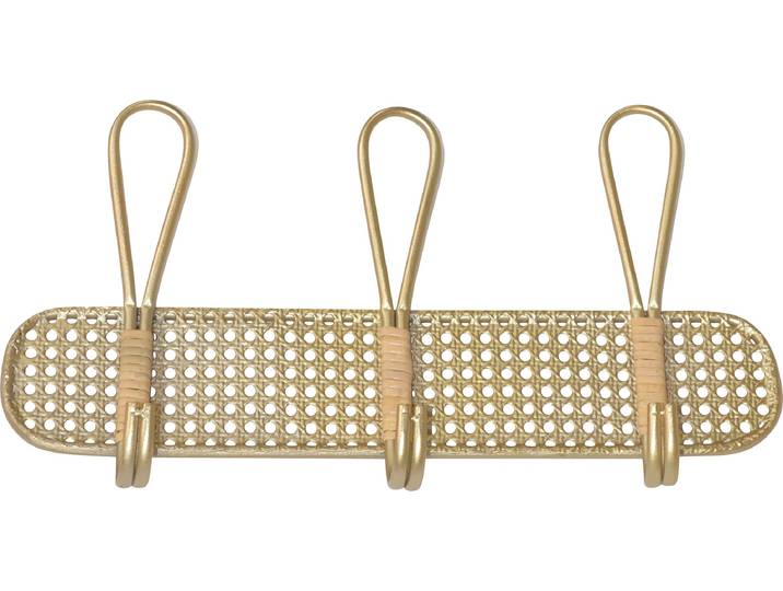 Hakenleiste INOSIGN Letti , gold (goldfarben), B:48cm H:26cm T:7cm, Metall, Hakenleisten, Hakenleiste