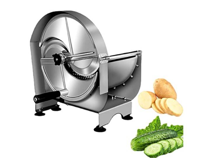 Gewerblicher Gemüseschneider, manueller Gemüseschneider, 0,2-12 mm einstellbare Dicke, Edelstahl, multifunktionaler manueller Schneider zum Schneiden von Obst, Zitrone, Zwiebel, Kohl