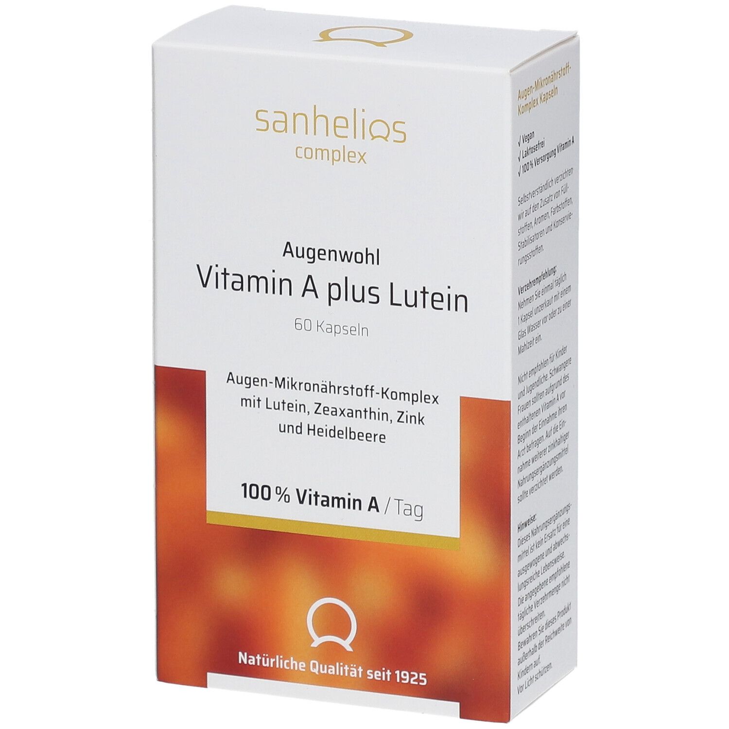 Sanhelios Augenwohl Vitamin A plus Lutein Kapseln 60 St